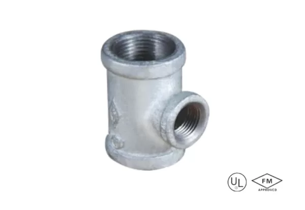 malleable cast iron unequal tee (reducing tee)
