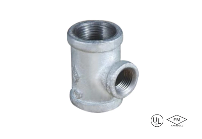 malleable cast iron unequal tee (reducing tee)