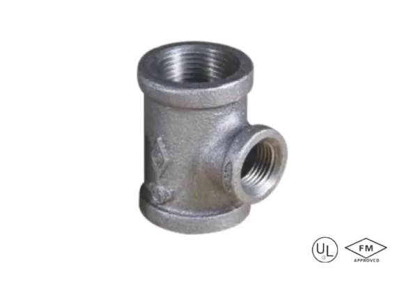 malleable cast iron unequal tee (reducing tee)