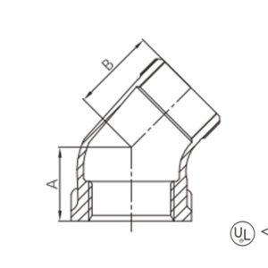 malleable iron 45° straight elbow (copy)