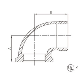 malleable iron 90° street elbow