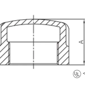 malleable iron cap (recessed)