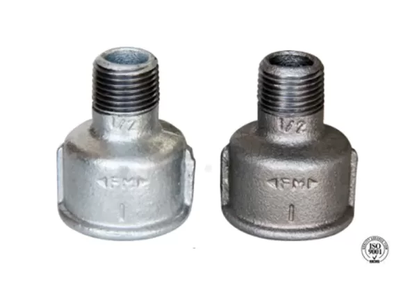 malleable iron male and female reducing socket
