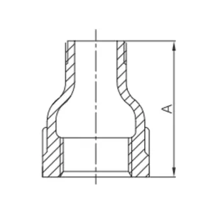 malleable iron male and female reducing socket