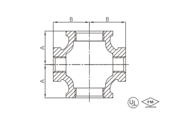 malleable iron reducing tee (equal minor run and branch) (copy)