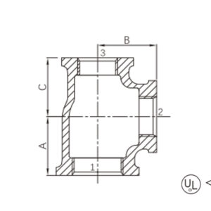malleable iron reducing tee (bull head tee) (copy)