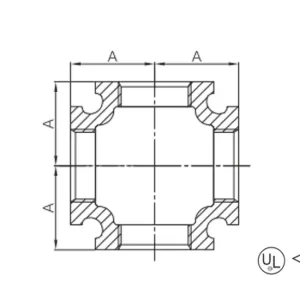 malleable iron straight cross