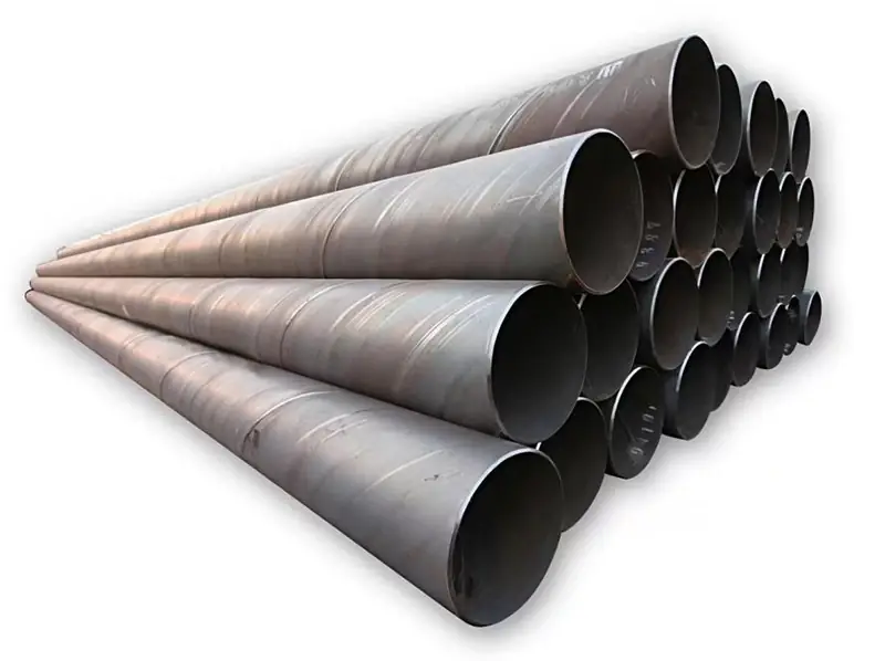 spiral welded steel pipes stack
