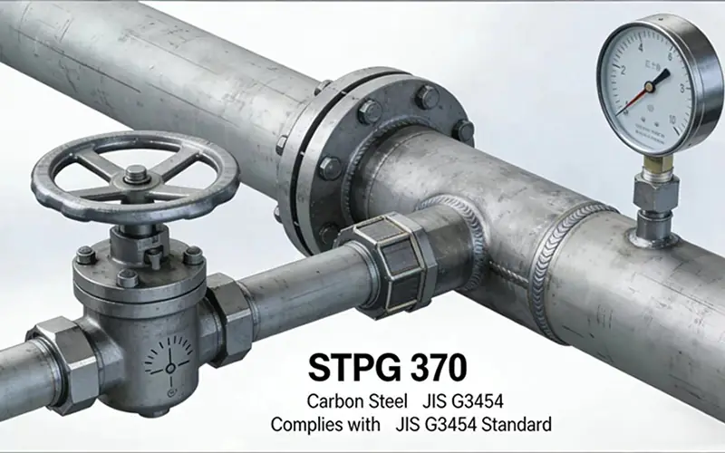 STPG 370 Carbon Steel Piping System (Compliant with JIS G3454 Standard): Valve and Pressure Gauge Components
