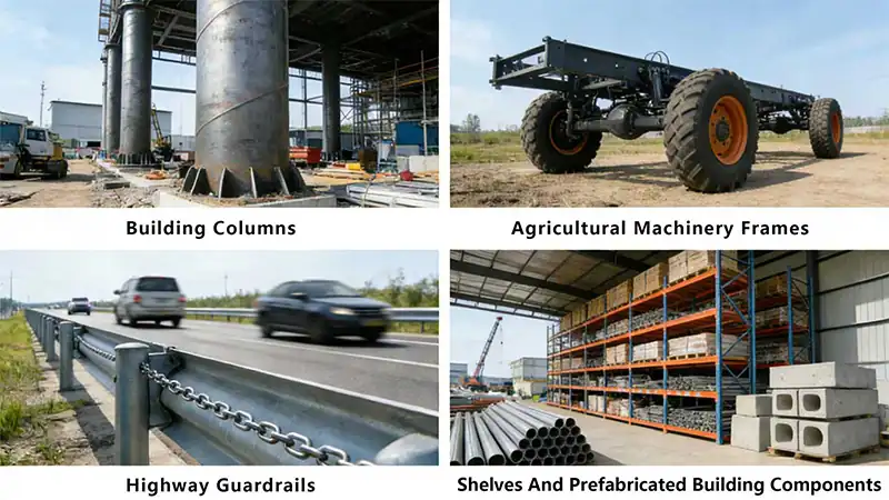 en 10219 steel pipe multi scenario application display figure