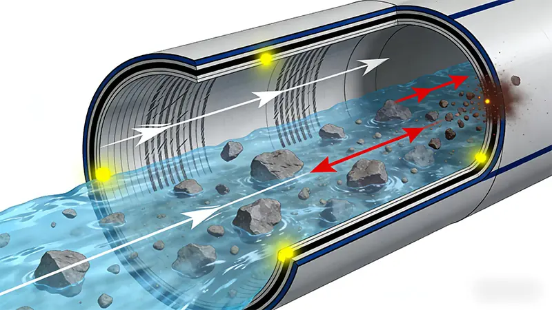 slurry flow sliding impact abrasion steel pipe.