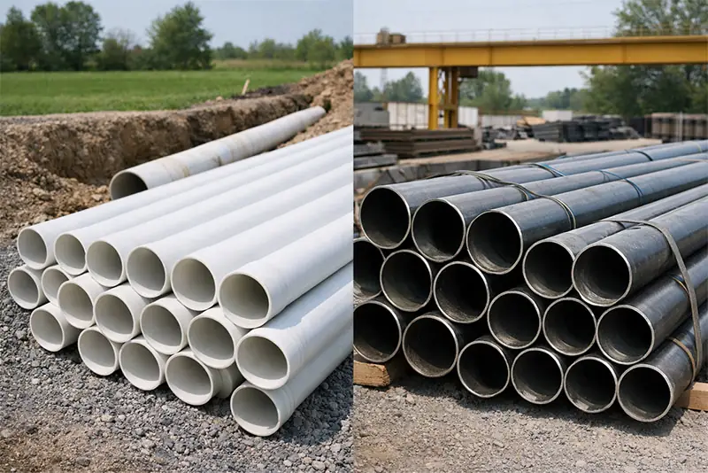 schedule 20 pipe pvc vs steel comparison.