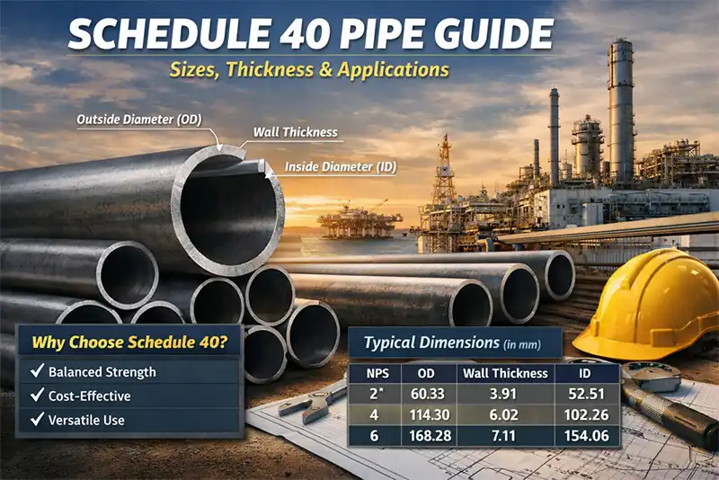 schedule 40 pipe guide sizes=