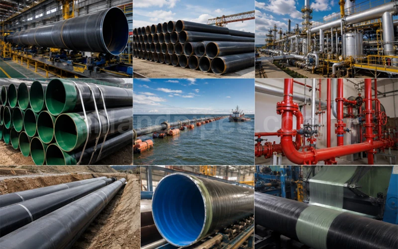ASTM carbon steel pipe manufacturing with LSAW SSAW offshore pipelines and industrial applications banner
