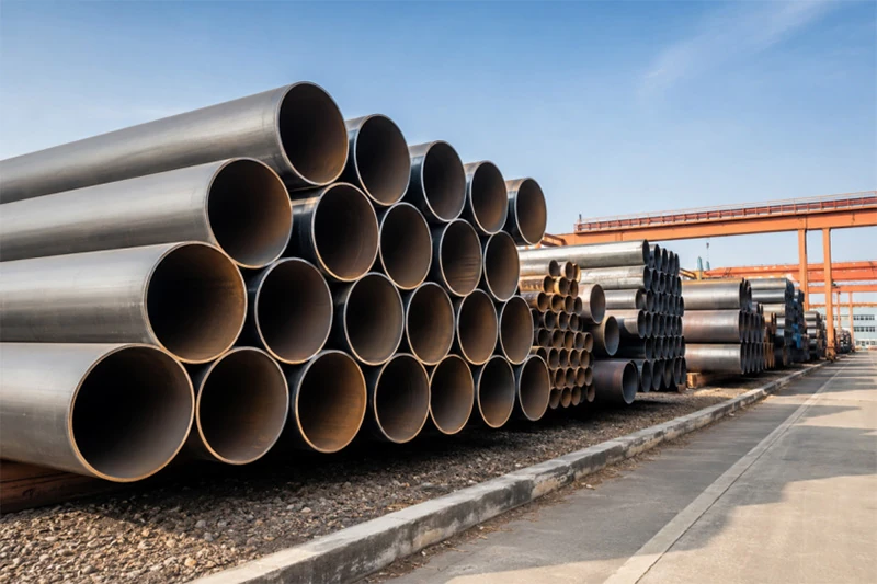 astm a671 vs a672 steel pipes storage yard