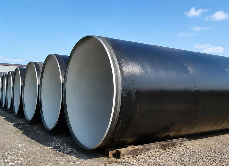 large diameter steel pipes with anti corrosion coating