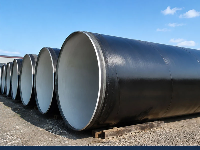 large diameter steel pipes with anti corrosion coating