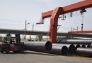 lsaw steel pipe in stockyard banner