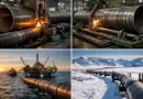 LSAW and SSAW steel pipe manufacturing process and real-world applications including factory welding, offshore pipeline installation, and cold region pipeline infrastructure-banner